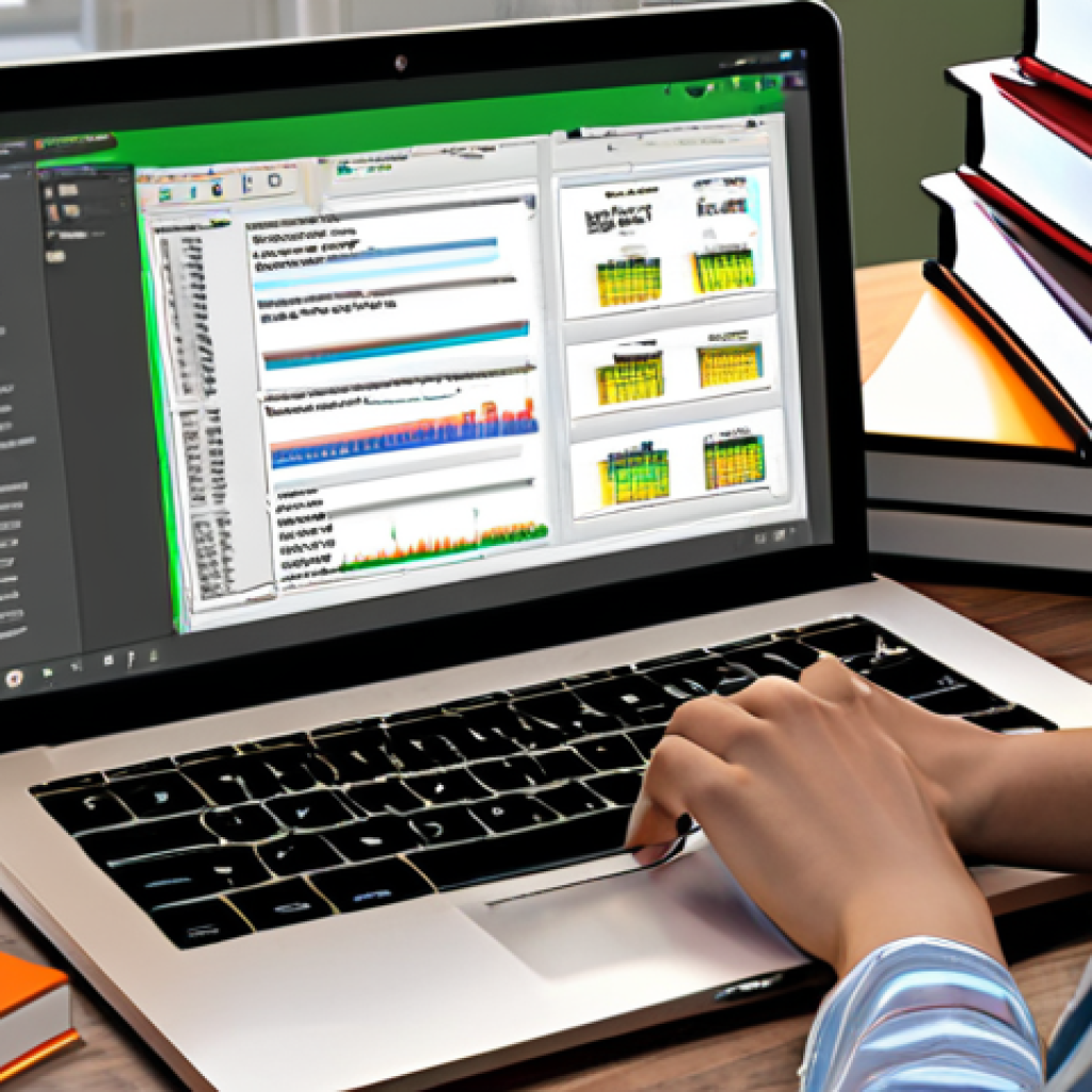 **Image Prompt:** A person learning computer accounting software (like Tally or QuickBooks) on a computer, with books and notes around them. Focus on the learning process and the software interface.