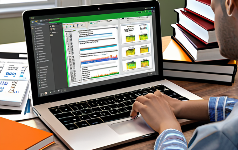 **Image Prompt:** A person learning computer accounting software (like Tally or QuickBooks) on a computer, with books and notes around them. Focus on the learning process and the software interface.