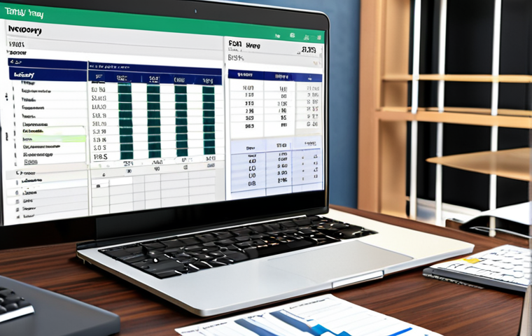 ** A popular accounting software interface (like Tally) being used in a modern office setting. Focus on elements of inventory management, billing, and taxation within the software.
**