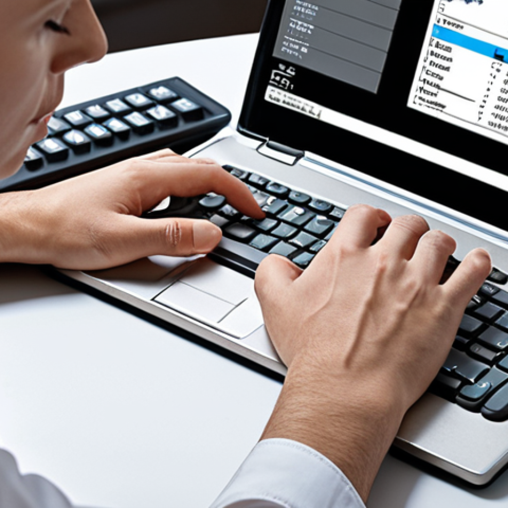**A person working with computerized accounting software on a computer, showcasing accuracy and time-saving.** (This visualizes the benefits of computerized accounting.)