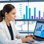 Home 11 전산세무회계 자격증 필수 법령 - **Prompt 1: Computerized Tax Professional at Work**
"A professional female tax accountant, in he...