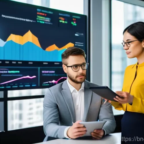 Home 22 전산세무회계 직무별 필요 역량 - **Prompt 1: Digital Accounting and Data Analytics Mastery**
"A vibrant, wide-angle shot of a mod...