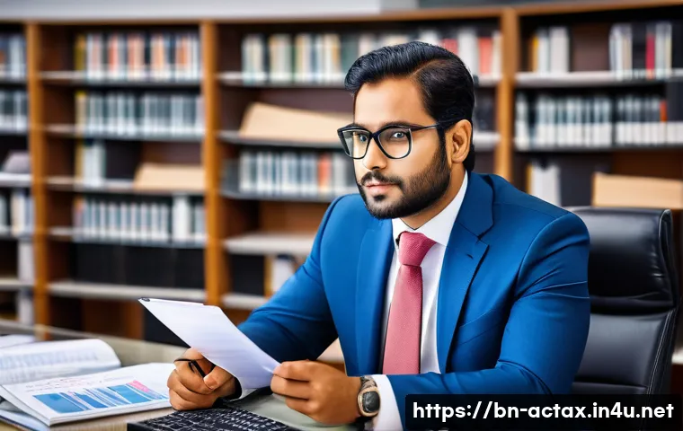 전산세무회계 시험 후 진로 탐색 - A professional Bengali financial advisor in a modern office setting, wearing formal business attire ...